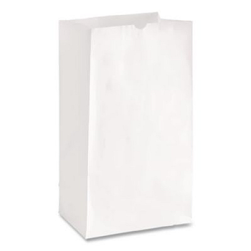 Ross & Wallace Paper Products Grocery Paper Bags, 16# Size, 40# Basis Weight, 7.75" x 4.75" x 16", White, 500/Bundle (GW16500)
