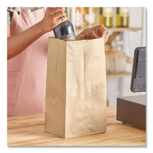 Ross & Wallace Paper Products Grocery Paper Bags, 2# Size, X-Heavy-Duty, 50# Basis Weight, 4.13" x 2.63" x 7.88", Kraft, 250 Bags/Pack, 2 Packs/Bundle (GX2500)