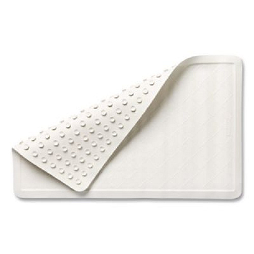 Rubbermaid Commercial Safti-Grip Bath Mats, White Textured Surface, Suction-Cup Backing, 14" x 22.5", 12/Carton (1982724)