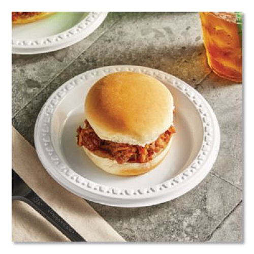 Chinet Heavyweight Plastic Plates, 9" dia, White, 125/Pack, 4 Packs/Carton (81209)