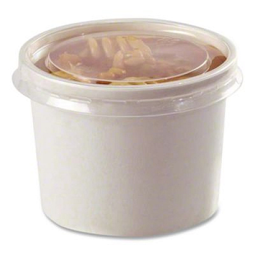 Chinet Plastic High Heat Vented Lid, Fits 16 oz to 32 oz Containers, White, 50/Bag, 10 Bags/Carton (89112)