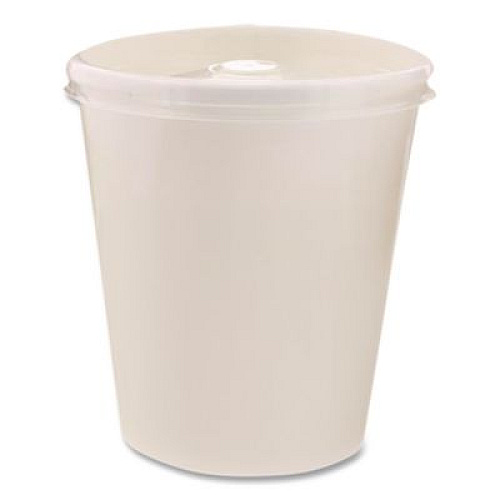 Chinet Plastic High Heat Vented Lid, Fits 16 oz to 32 oz Containers, White, 50/Bag, 10 Bags/Carton (89112)