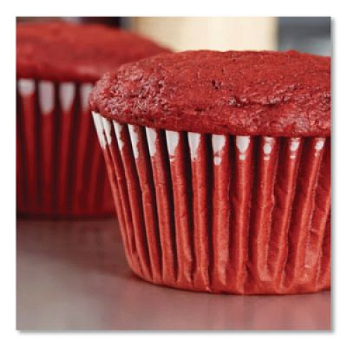 Hoffmaster Fluted Bake Cups, 2.25" Diameter x 1.88" h, White, Paper, 500/Pack, 20 Packs/Carton (610070)