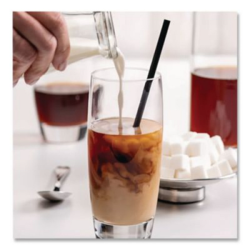 Hoffmaster Aardvark Paper Straws, 5.75", Black, 3,200/Carton (61612099)