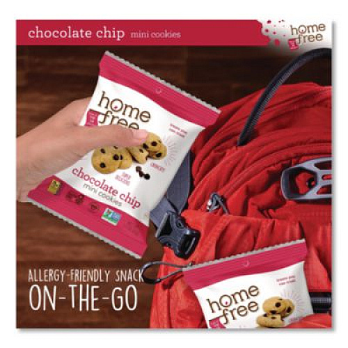 Homefree Gluten Free Chocolate Chip Mini Cookies, 1.1 oz Pack, 30/Carton (01873)
