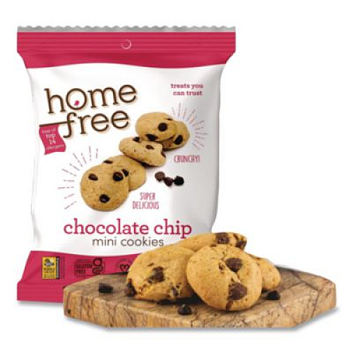 Homefree Gluten Free Chocolate Chip Mini Cookies, 1.1 oz Pack, 30/Carton (01873)