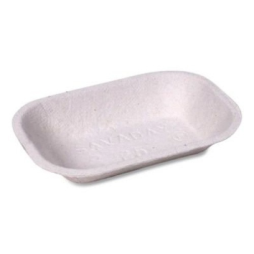 Chinet Savaday Molded Fiber Food Tray, 5 x 7, Beige, Paper, 250/Bag, 4 Bags/Carton (10403CT)