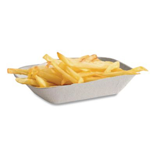 Chinet Savaday Molded Fiber Food Tray, 5 x 7, Beige, Paper, 250/Bag, 4 Bags/Carton (10403CT)