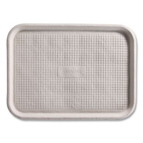 Chinet Savaday Molded Fiber Food Trays, 14 x 18, White, Paper, 100/Carton (20804CT)