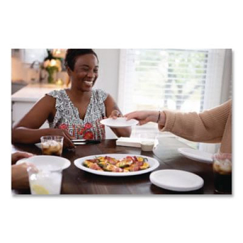 Chinet Paper Dinnerware, Plate, 10.5" dia, White, 500/Carton (21217)