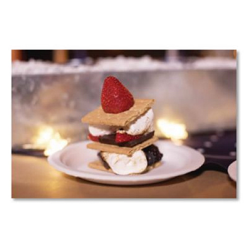 Chinet PaperPro Naturals Molded Fiber Dinnerware, Round Plates, 8.75" dia, White, 125/Pack, 4 Packs/Carton (25775)