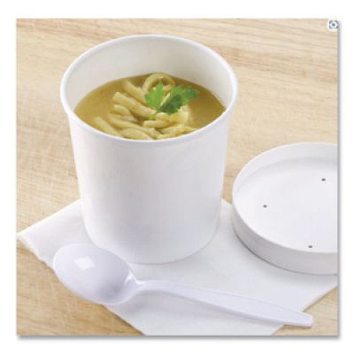 Chinet Paper Food Containers, 64 oz, White, 25/Pack, 10 Packs/Carton (60164)
