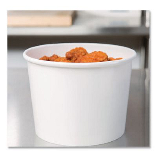 Chinet Paper Food Containers, 64 oz, White, 25/Pack, 10 Packs/Carton (60164)