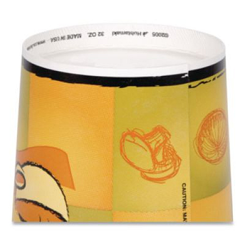 Chinet Streetside Squat Paper Food Container, 32 oz, Streetside Design, 25/Bag, 20 Bags/Carton (70332)