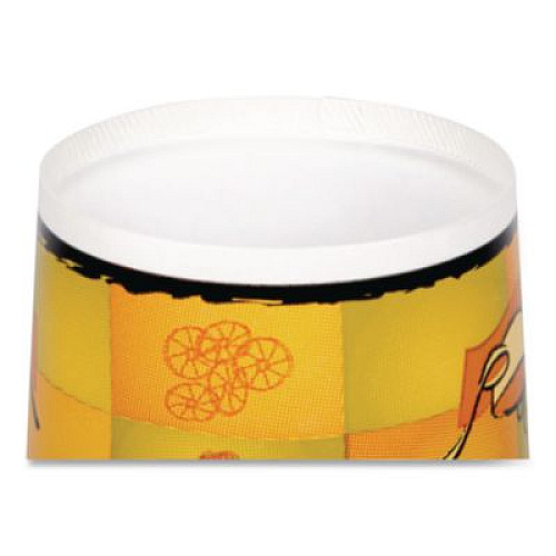 Chinet Streetside Squat Paper Food Container with Lid, Streetside Design, 12 oz, 250/Carton (70412)