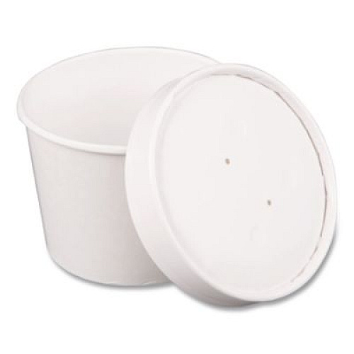Chinet Vented Paper Lids, Fits 8 oz to 16 oz Hot Cups, White, 25/Sleeve, 40 Sleeves/Carton (71870)