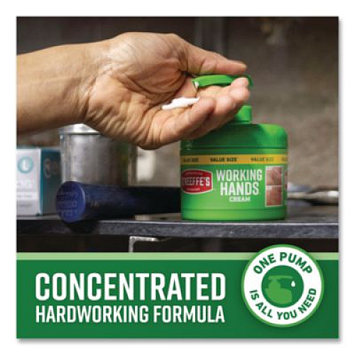 O'Keeffe's Working Hands Hand Cream, 10 oz Pump Bottle, Unscented, 2/Carton (116639)