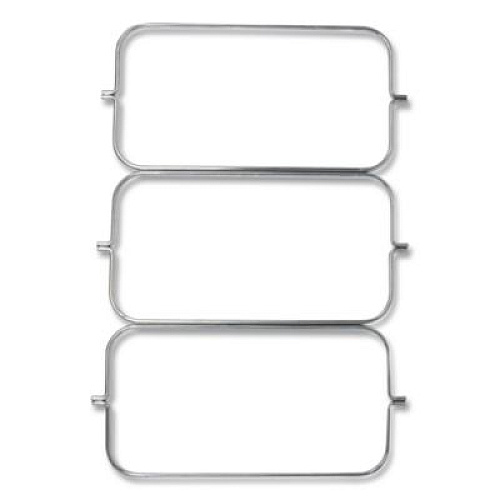 Triple Waste Wire Bag Holder for Rubbermaid Commercial Janitorial and Housekeeping Carts, 3 x 12.5 x 0.13, Steel (FG9T89L10000)