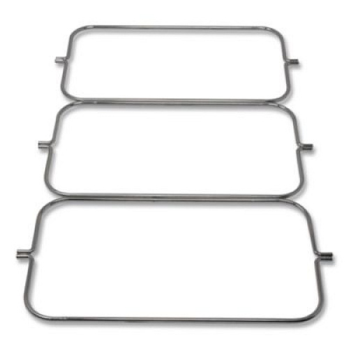 Triple Waste Wire Bag Holder for Rubbermaid Commercial Janitorial and Housekeeping Carts, 3 x 12.5 x 0.13, Steel (FG9T89L10000)