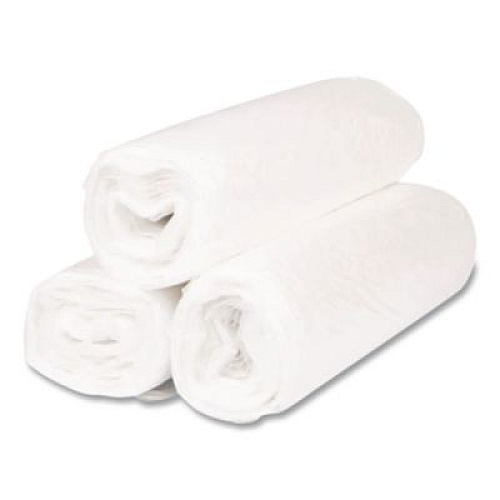 Inteplast Group Low-Density Commercial Can Liners, 45 gal, 0.7 mil, 40" x 46", White, Interleaved Roll, 25 Bags/Roll, 4 Rolls/Carton (SL4046XHW2)
