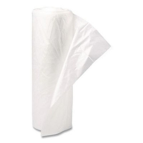 Inteplast Group Low-Density Commercial Can Liners, 45 gal, 0.7 mil, 40" x 46", White, Interleaved Roll, 25 Bags/Roll, 4 Rolls/Carton (SL4046XHW2)