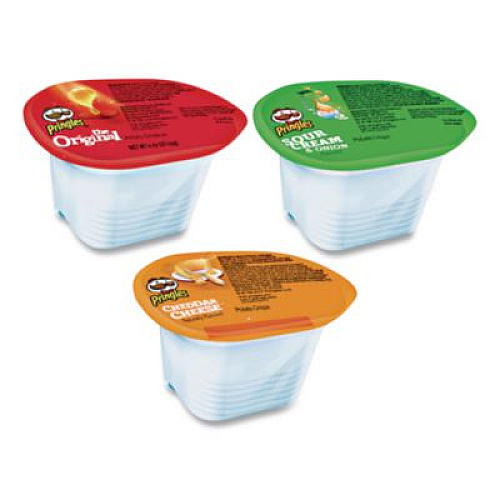 Pringles Potato Chips, Assorted, 0.67 oz Tub, 18 Tubs/Box, 2 Boxes/Carton (22000407)