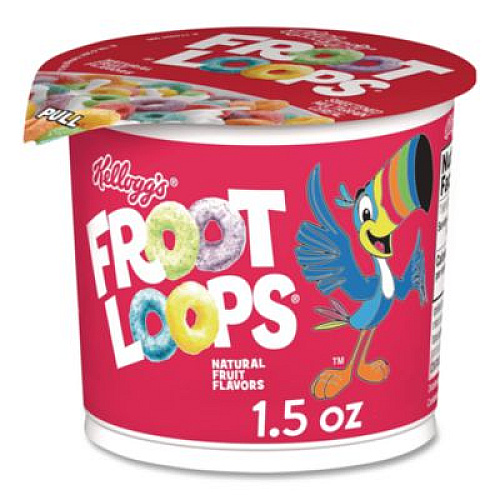 Kellogg's Froot Loops Breakfast Cereal, Single-Serve 1.5 oz Cup, 6/Box (01246)