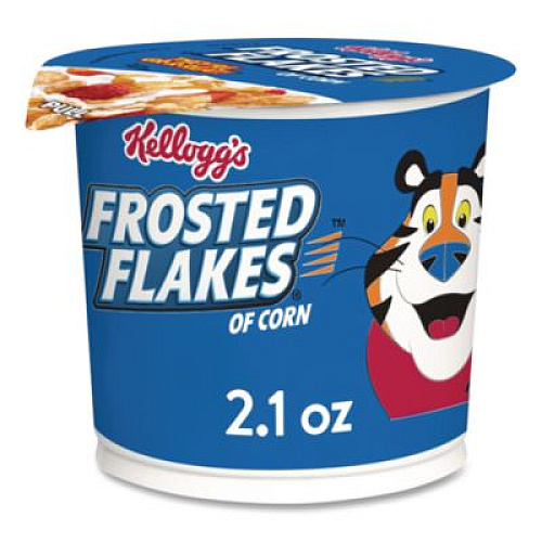 Kellogg's Breakfast Cereal, Frosted Flakes, Single-Serve 2.1 oz Cup, 6/Box (01468)