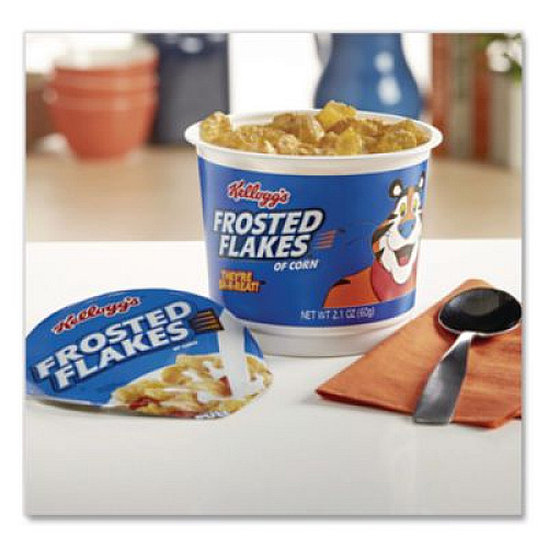 Kellogg's Breakfast Cereal, Frosted Flakes, Single-Serve 2.1 oz Cup, 6/Box (01468)
