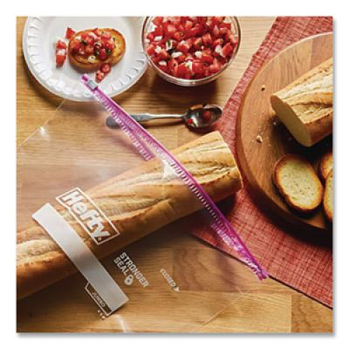 Hefty Slider Food Storage Bags, Jumbo, 14.38" x 9", Clear, 12 Bags/Box, 9 Boxes/Carton (R83812CT)