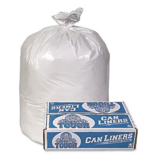 Pitt Plastics Linear Low Density Can Liners, 30 gal, 0.75 mil, 30" x 36", White, Interleaved Roll, 200/Carton (MT371XW)