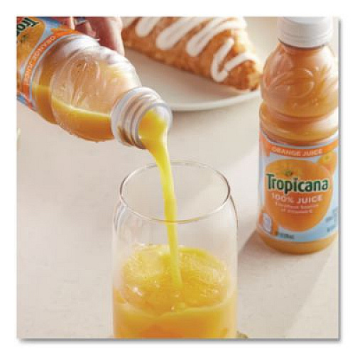 Tropicana 100% Juice, Orange, 10oz Bottle, 24/Carton (55154)