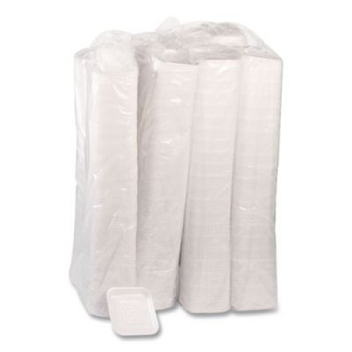 Pactiv Evergreen Supermarket Tray, #1S, 5.1 x 5.1 x 0.65, White, Foam, 1,000/Carton (0TF101S00000)