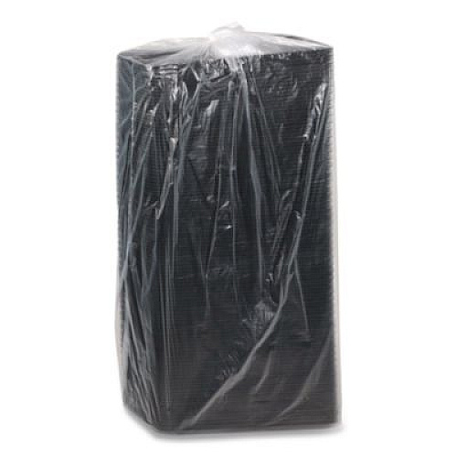 Pactiv Evergreen Supermarket Tray, #7S, 14.62 x 5.62 x 0.67, Black, Foam, 250/Carton (0TFB07S00000)