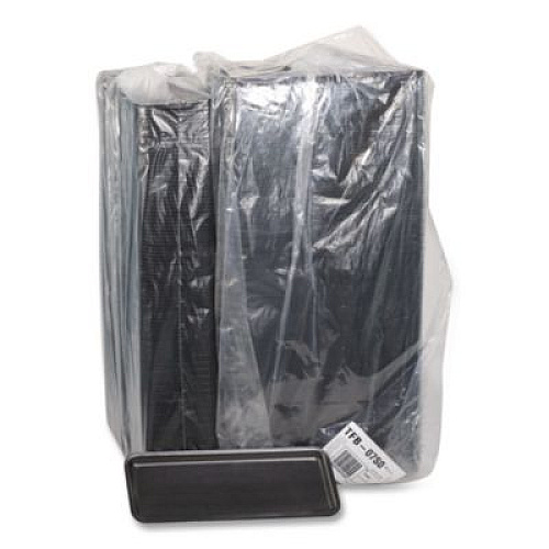 Pactiv Evergreen Supermarket Tray, #7S, 14.62 x 5.62 x 0.67, Black, Foam, 250/Carton (0TFB07S00000)