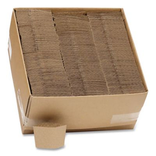 Pactiv Evergreen Hot Cup Sleeve, Fits 10 oz to 24 oz Cups, Brown, 1,000/Carton (DSLVBRN)