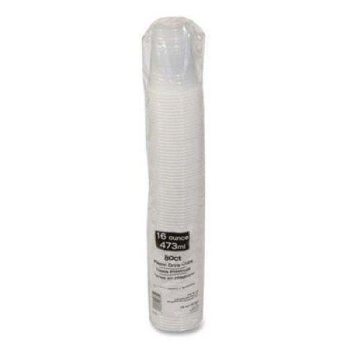 Pactiv Evergreen Translucent Drink Cups, Horizontal Sidewall Ribbing, 16 oz, Plastic, 80/Pack, 12 Packs/Carton (YE160)