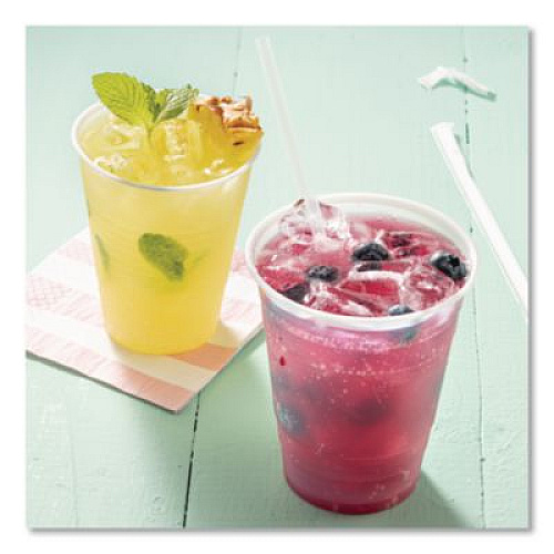 Pactiv Evergreen Translucent Drink Cups, Horizontal Sidewall Ribbing, 16 oz, Plastic, 80/Pack, 12 Packs/Carton (YE160)