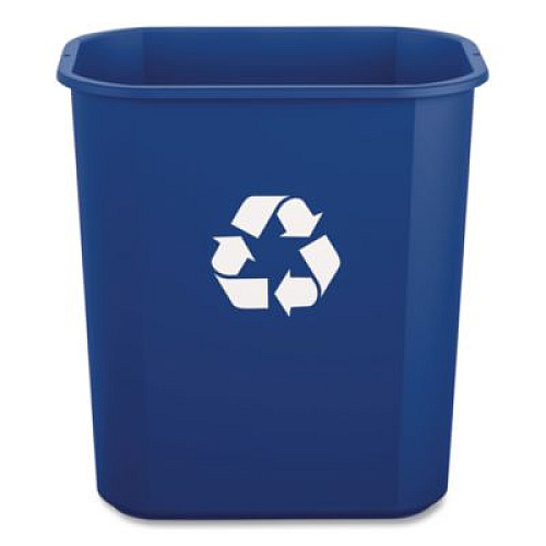 Boardwalk Deskside Recycling Bin, 3 gal, Polypropylene, Blue (12QTRECYCLEB)