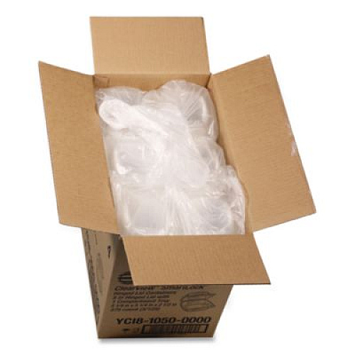 Pactiv Evergreen ClearView SmartLock Hinged Lid Container, Hoagie Container, 11 oz, 5.25 x 5.25 x 2.5, Clear, Plastic, 375/Carton (YCI81050)