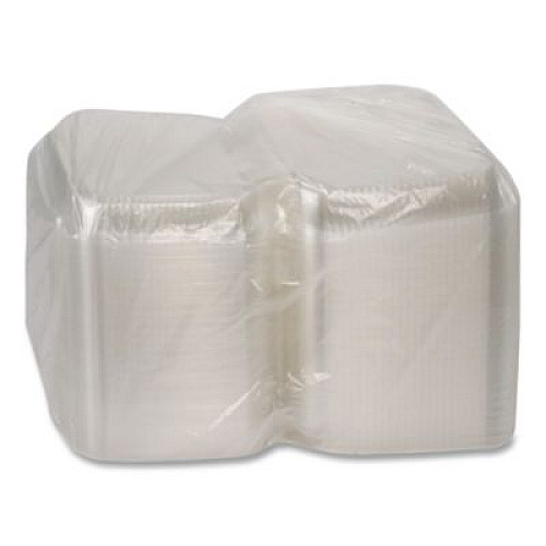 Pactiv Evergreen ClearView SmartLock Hinged Lid Container, 9.22 x 8.88 x 2.91, Clear, Plastic, 200/Carton (YCI81110)