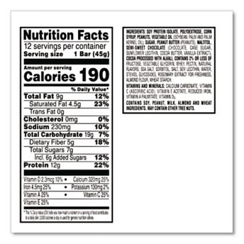 Kellogg's Special K Protein Meal Bar, Chocolate/Peanut Butter, 1.59 oz, 8/Box (29190)