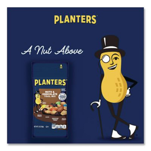 Planters Trail Mix, Nut and Chocolate, 2 oz Bag, 72/Carton (00027)