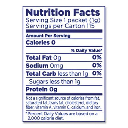 Equal Zero Calorie Sweetener, 0.04 oz Packet, 500/Box (20008699)