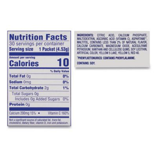 Crystal Light On the Go, Sunrise Orange, 0.16 oz Packets, 30/Box (00504)