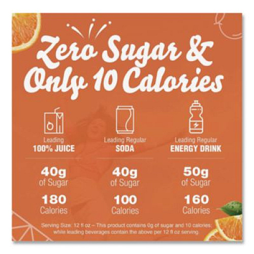 Crystal Light On the Go, Sunrise Orange, 0.16 oz Packets, 30/Box (00504)