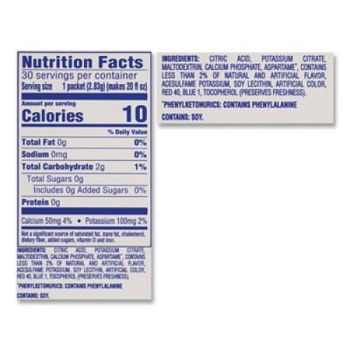 Crystal Light On the Go, Raspberry Lemonade, 0.16 oz Packets, 30/Box (00015)