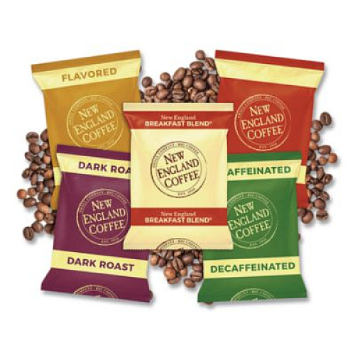 New England Coffee Coffee Portion Packs, Hazelnut Creme, 2.5 oz Pack, 24/Box (026530)