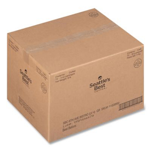 Seattle's Best Premeasured Coffee Packs, 6th Avenue Bistro, 2.1 oz Packet, 72/Carton (11008560CT)