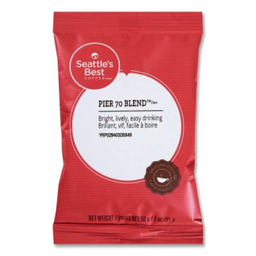 Seattle's Best Premeasured Coffee Packs, Pier 70 Blend, 2.1 oz Packet, 72/Box (11008556CT)
